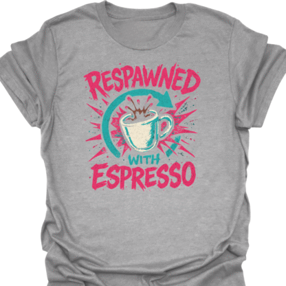 Respawned With Espresso Restart Arrow T-Shirt - Image 2