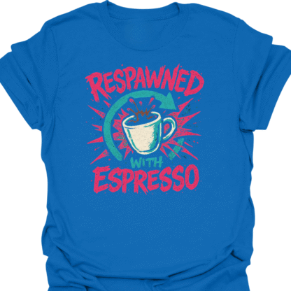 Respawned With Espresso Restart Arrow T-Shirt - Image 4