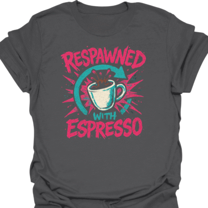 Respawned With Espresso Restart Arrow T-Shirt - Image 6