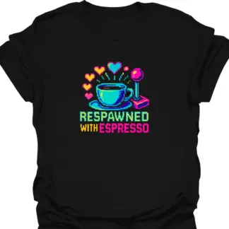 Respawned With Espresso Pixel Hearts T-Shirt