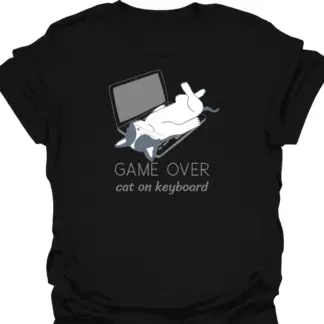 Game Over Cat On Keyboard T-shirt