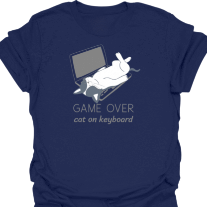 Game Over Cat On Keyboard T-shirt - Image 5
