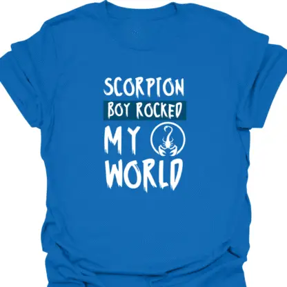 Scorpion Boy Rocked My World T-Shirt - Image 11