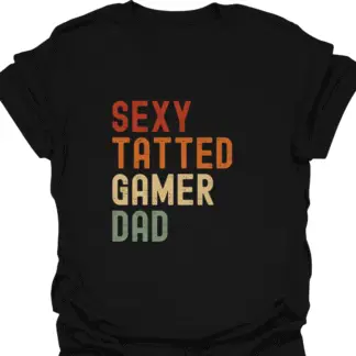 Sexy Tatted Gamer Dad Retro T-Shirt